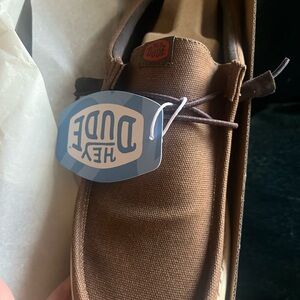 Hey Dude Brown  Waxed slip on Shoes